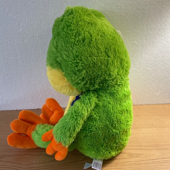 Fiesta Dart Frog Plush Colorful Stuffed Animal Big Glitter Eyes Large 21” Toy - Picture 2 of 8